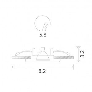 Встраиваемый светильник Arte Lamp A1203PL-1SS