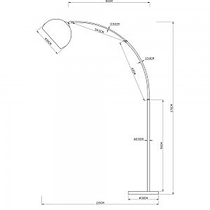 Торшер Arte Lamp GOLIATH A5822PN-1SS