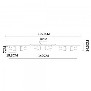 Светильник спот Arte Lamp Gioved A6008PL-6BK