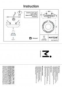 Встраиваемый светильник с узорами Metal DL300-2-01-G Maytoni