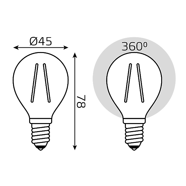 Светодиодная лампа Gauss 105801207