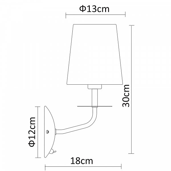Настенное бра Arte Lamp Edda A1048AP-1CC