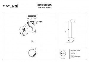 Светильник подвесной Maytoni Akis P065PL-L7RG3K