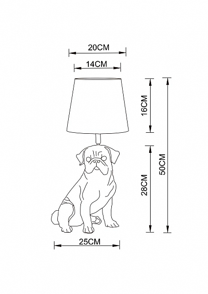 Настольная лампа Arte Lamp Bobby A1512LT-1WH