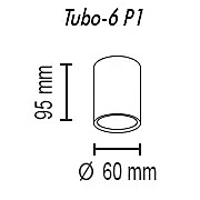 Накладной светильник TopDecor Tubo Tubo6 P1 16