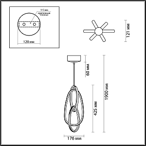 Подвесная люстра Odeon Light EXCLUSIVE Space 4875/25L