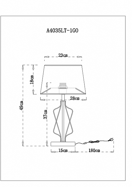 Настольная лампа Arte Lamp Fire A4035LT-1GO