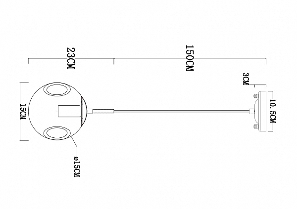 Светильник подвесной Arte Lamp Tureis A9915SP-1BK