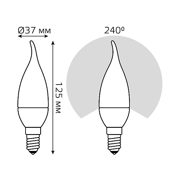 Светодиодная лампа Gauss Basic Свеча 1034126