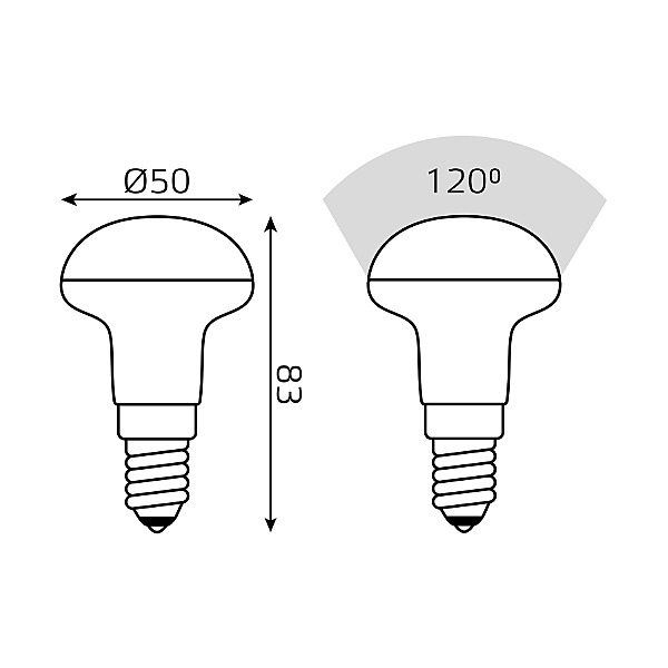 Светодиодная лампа Gauss Elementary R39/R50/R63 63116