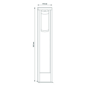 Уличный наземный светильник Gauss Clio GD020