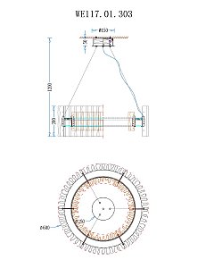 Подвесная люстра Wertmark Patricia WE117.01.303