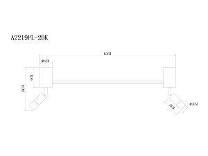 Светильник спот Arte Lamp A2219PL-2BK