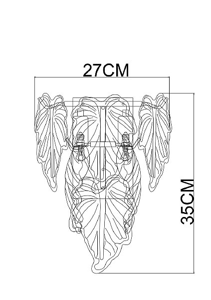 Настенное бра Arte Lamp Lilly A4070AP-2GO