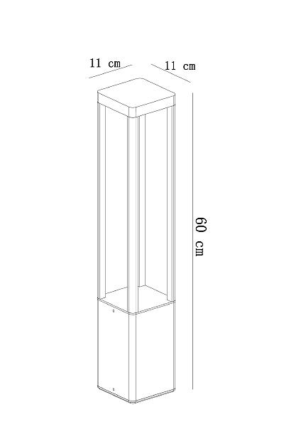 Уличный наземный светильник Arte Lamp Pherkad A2726PA-1BK