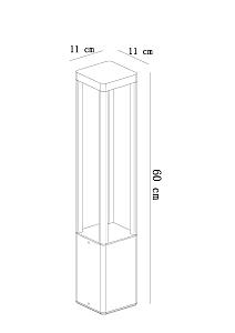 Уличный наземный светильник Arte Lamp Pherkad A2726PA-1BK