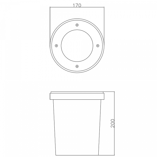 Уличный встраиваемый Arte Lamp Piazza A6013IN-1SS