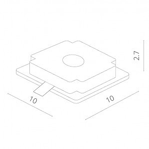 Встраиваемый светильник Arte Lamp INVISIBLE A9214PL-1WH