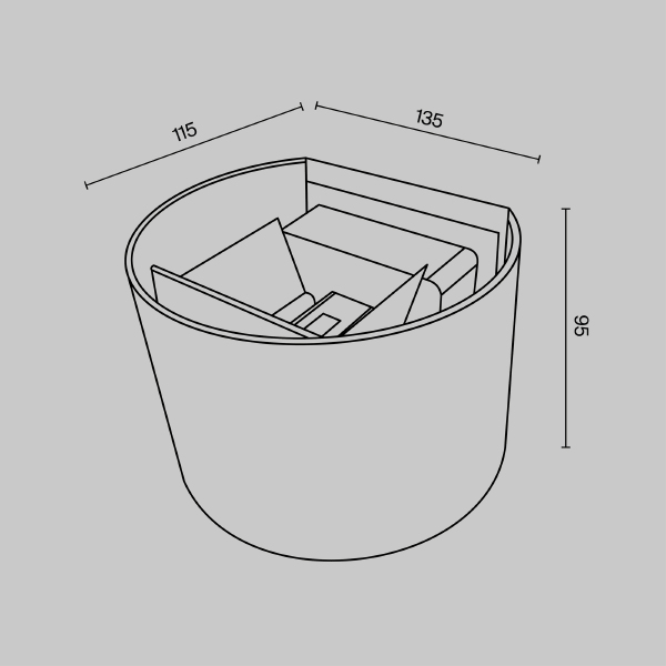 Уличный LED настенный светильник Maytoni Fulton O573WL-L6B