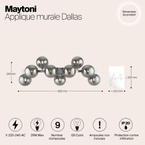 Настенное бра Maytoni Dallas MOD547WL-09CH