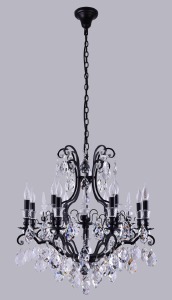 Подвесная люстра Crystal Lux Magnifico MAGNIFICO SP13 BLACK/TRANSPARENT