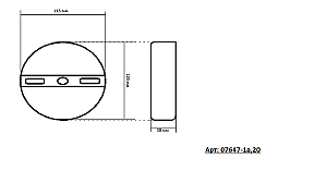 Настенное светодиодное бра KINK Light Рапис 07647-1A,20(3000-6000K)