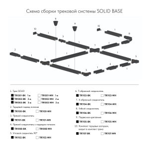 Шинопровод Denkirs Dk Track Black TR1001-BK