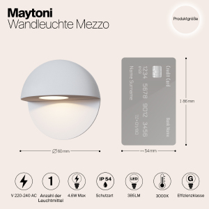 Уличный LED настенный светильник Maytoni Mezzo O033WL-L3W3K