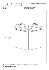 Настенный светильник Lucide Xio 09217/04/02