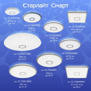 Потолочный светодиодный светильник Citilux Старлайт Смарт CL703A40G