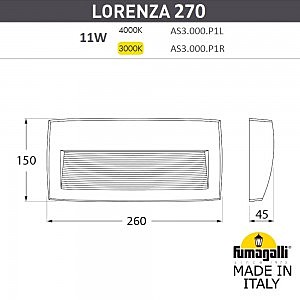 Подсветка для ступеней Fumagalli Lorenza AS3.000.000.LXP1L