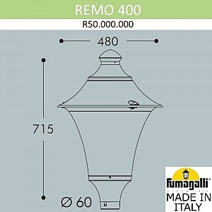 Консольный уличный светильник Fumagalli Remo R50.000.000.AYE27