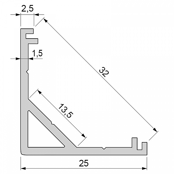 Профиль угловой Deko-Light AV-03-12 970438
