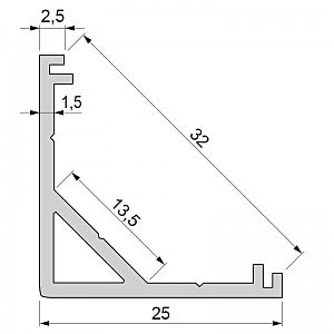 Профиль угловой Deko-Light AV-03-12 970438