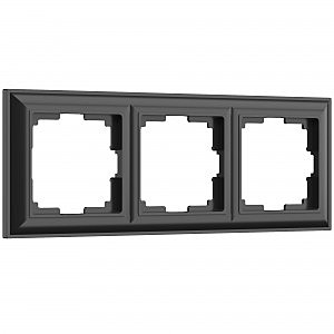 Рамка Werkel W0032208/ Рамка на 3 поста Fiore (черный матовый)