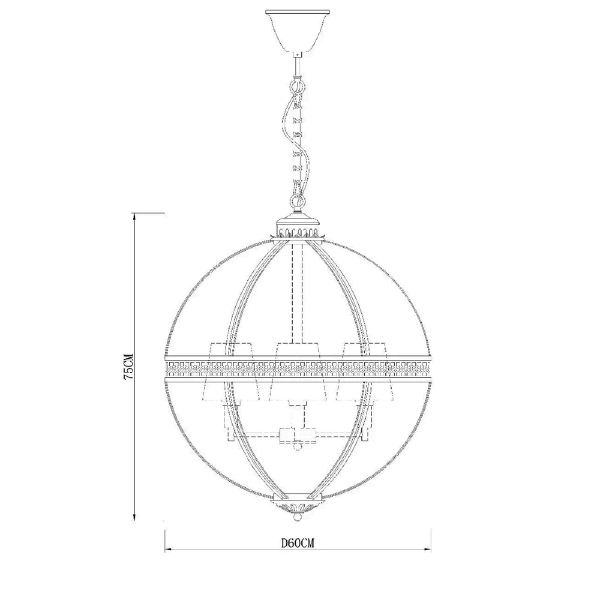 Подвесная люстра Delight Collection Residential KM0115P-4L nickel