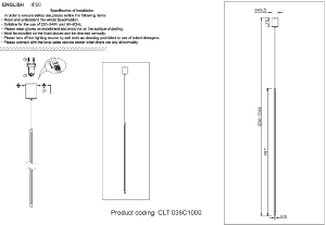 Светильник подвесной Crystal Lux CLT 035 CLT 035C1000 WH