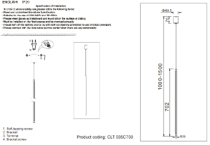 Светильник подвесной Crystal Lux CLT 035 CLT 035C700 WH