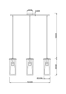 Светильник подвесной Arte Lamp Aries A8983SP-3PB