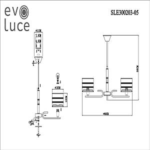 Потолочная люстра Evoluce Almese SLE300203-05