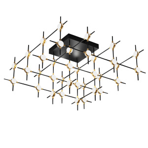 Потолочная люстра Delight Collection Molecular MX18001067-36A black/gold