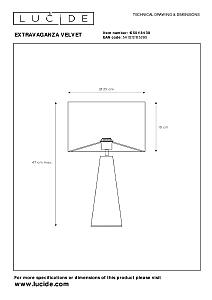 Настольная лампа Lucide Extravaganza Velvet 10501/81/30