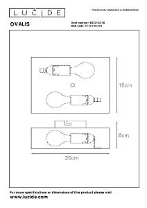 Настенный светильник Lucide Ovalis 12222/02/30