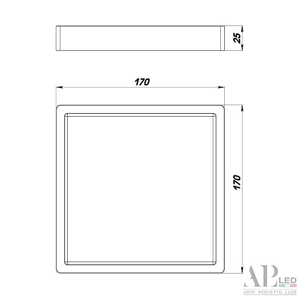 Светильник потолочный APL Led Ingrid 3322.LDF1604M/12W/6K