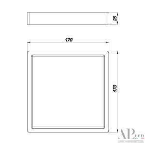 Светильник потолочный APL Led Ingrid 3322.LDF1604M/12W/6K