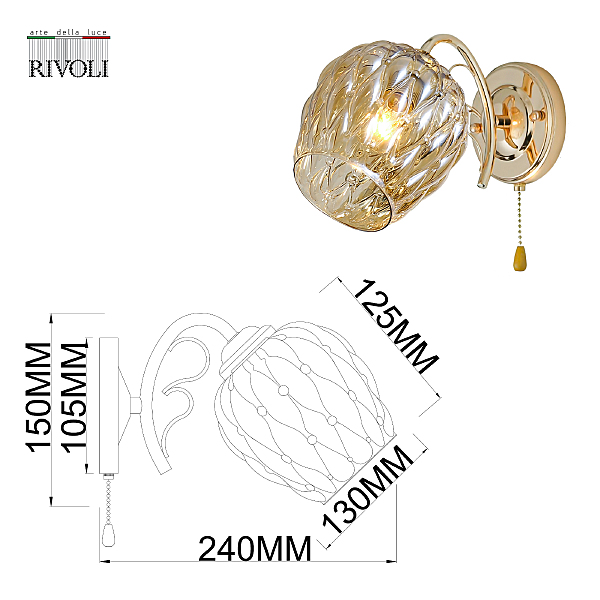 Настенное бра Rivoli Alexia 9115-401