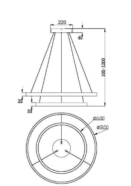 Подвесная люстра Maytoni Rim MOD058PL-L74W3K