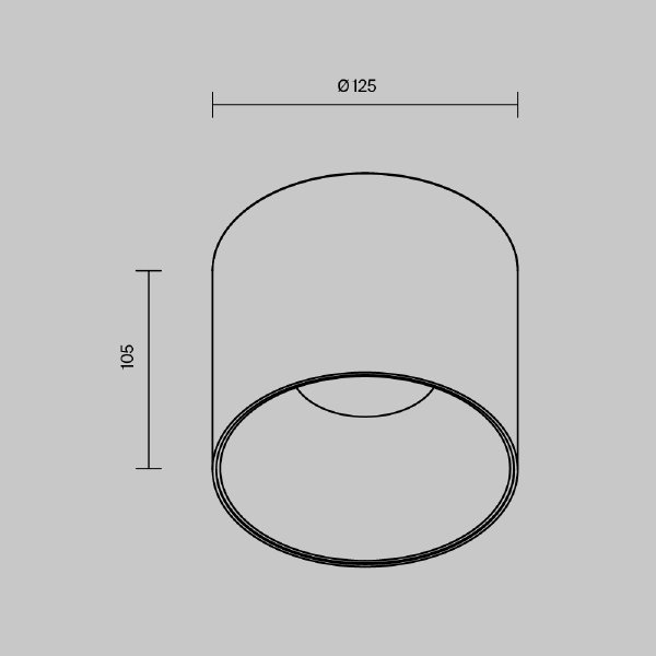 Накладной светильник Maytoni Alfa LED C064CL-01-25W4K-RD-WB