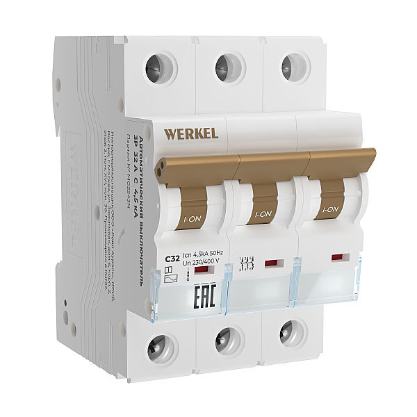 Автоматический выключатель Werkel W903P324 / Автоматический выключатель 3P 32 A C 4,5 кА