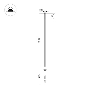 Грунтовый светильник Arlight Canna 034163